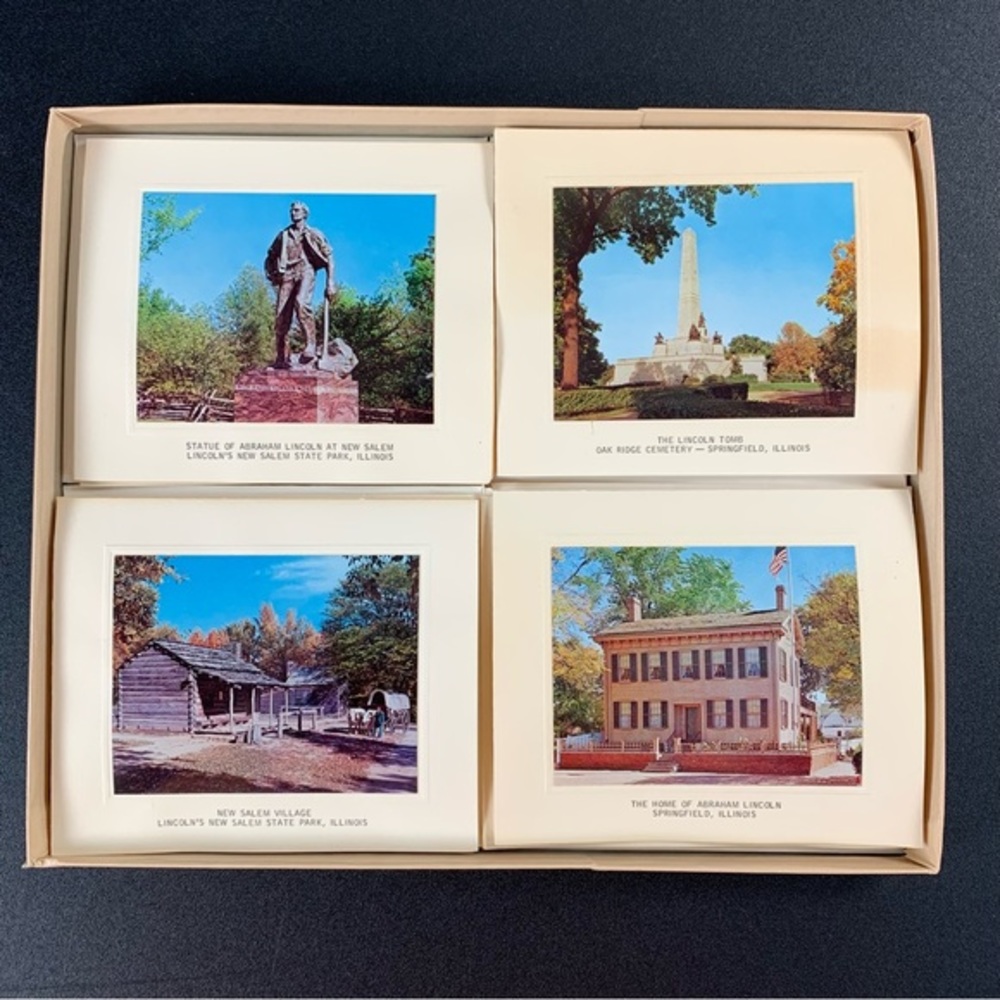 Abraham Lincoln 12 Embossed Color Notes with Envelopes.